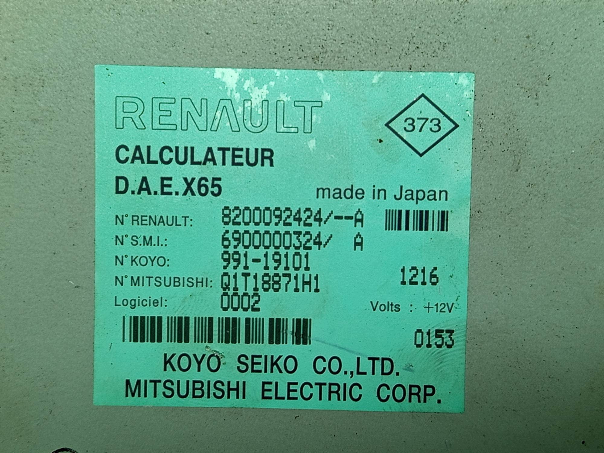 modulo Centralina SERVOSTERZO Renault CLIO II 3D 1.2 MPI 8200092424A
