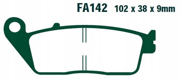 FA142 - Тормозные колодки HONDA CB 600 F Hornet S PC34