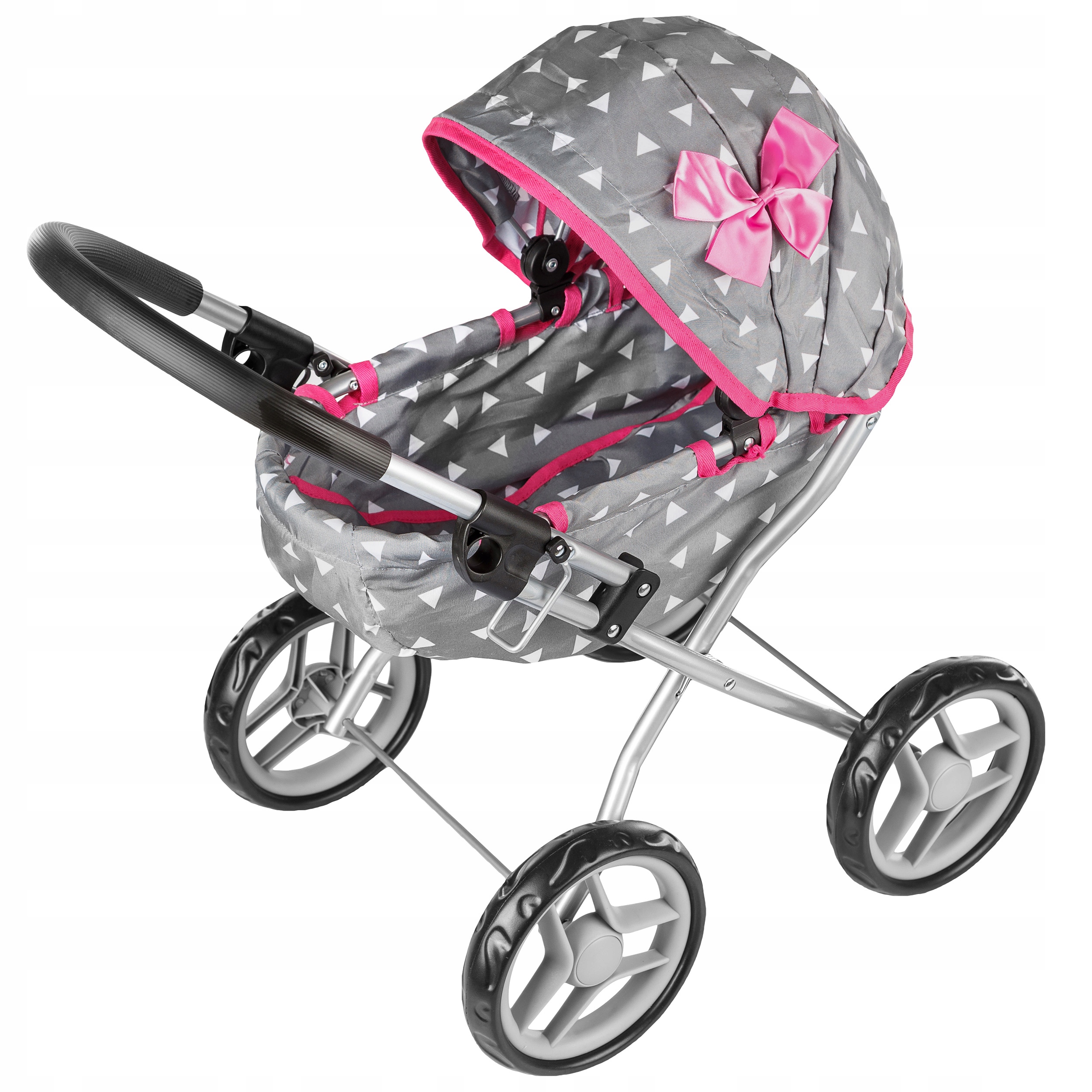 KINDERPLAY WÓZEK DLA LALEK GŁĘBOKI GONDOLA SKŁADANY DASZEK Wysokość produktu 56 cm