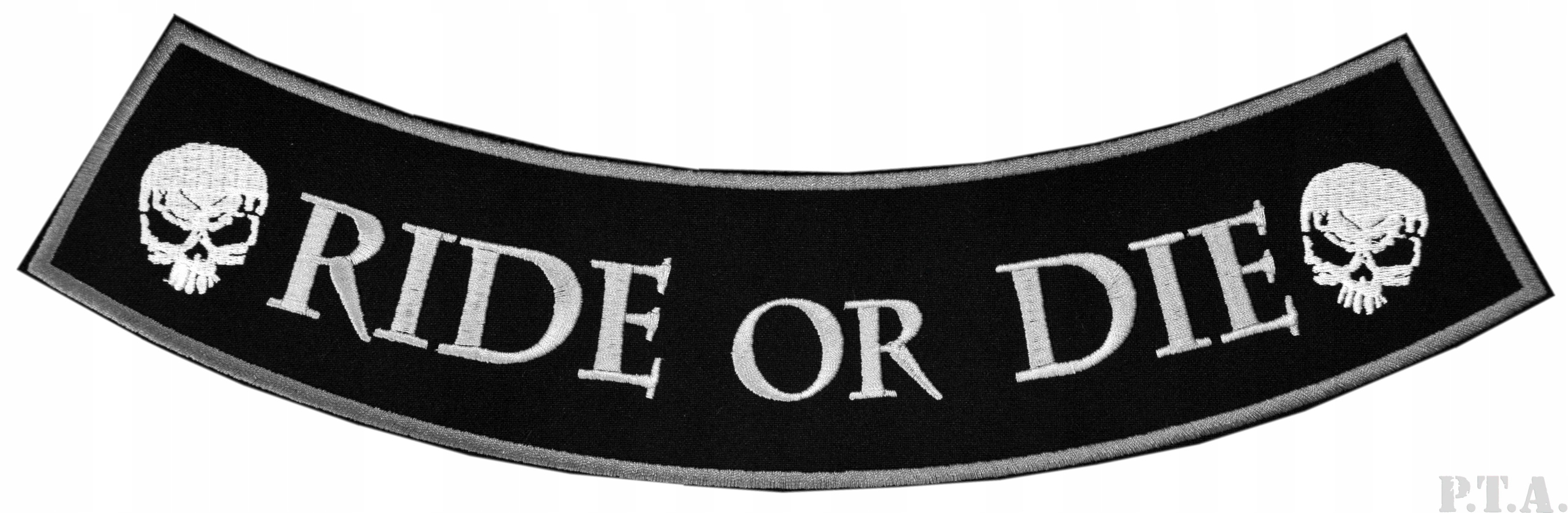 Ride or Die Rocker Szarfa Dół - Naszywka motocyklowa termo XL