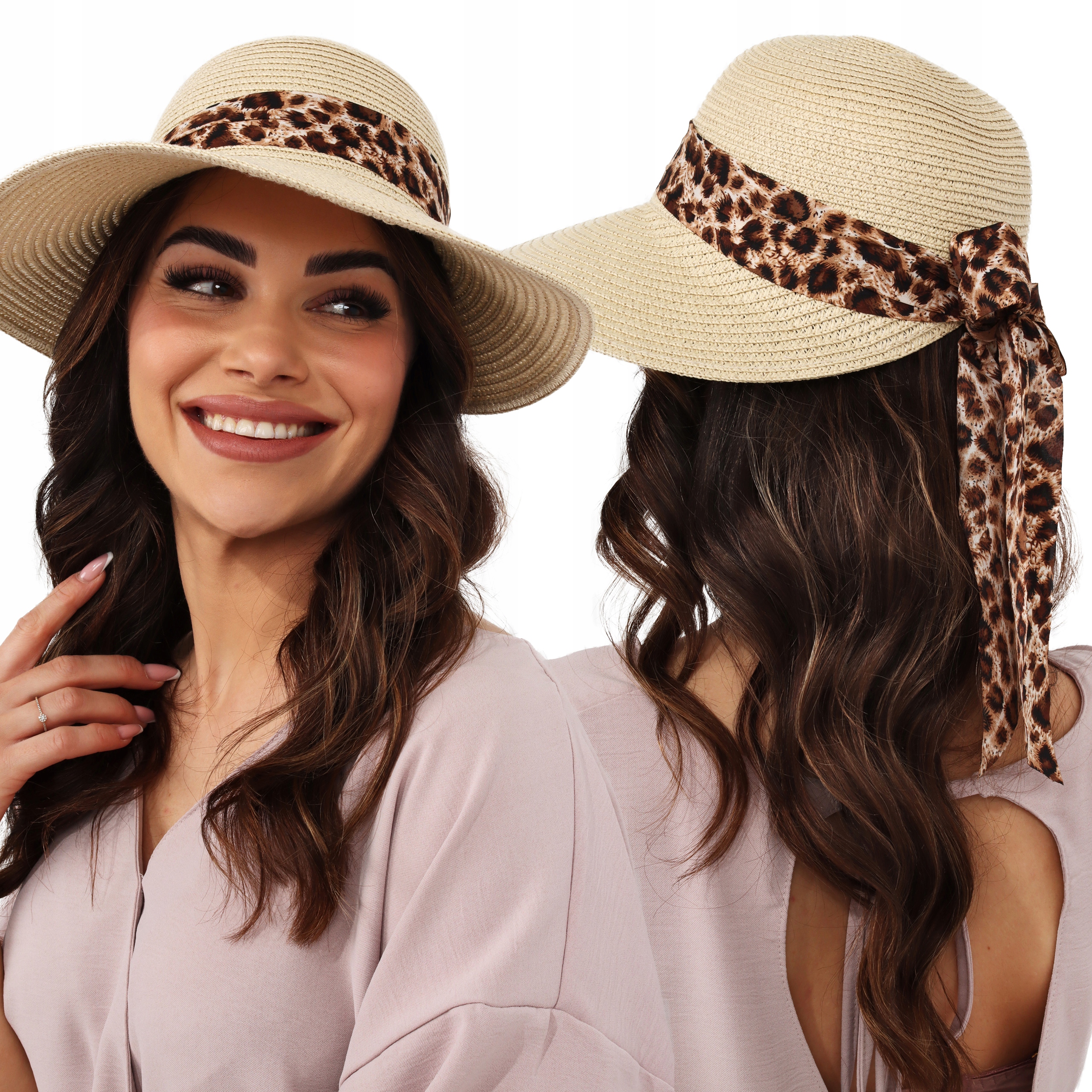 

Kapelusz Damski Bucket Hat Słomkowy Letni Beżowy