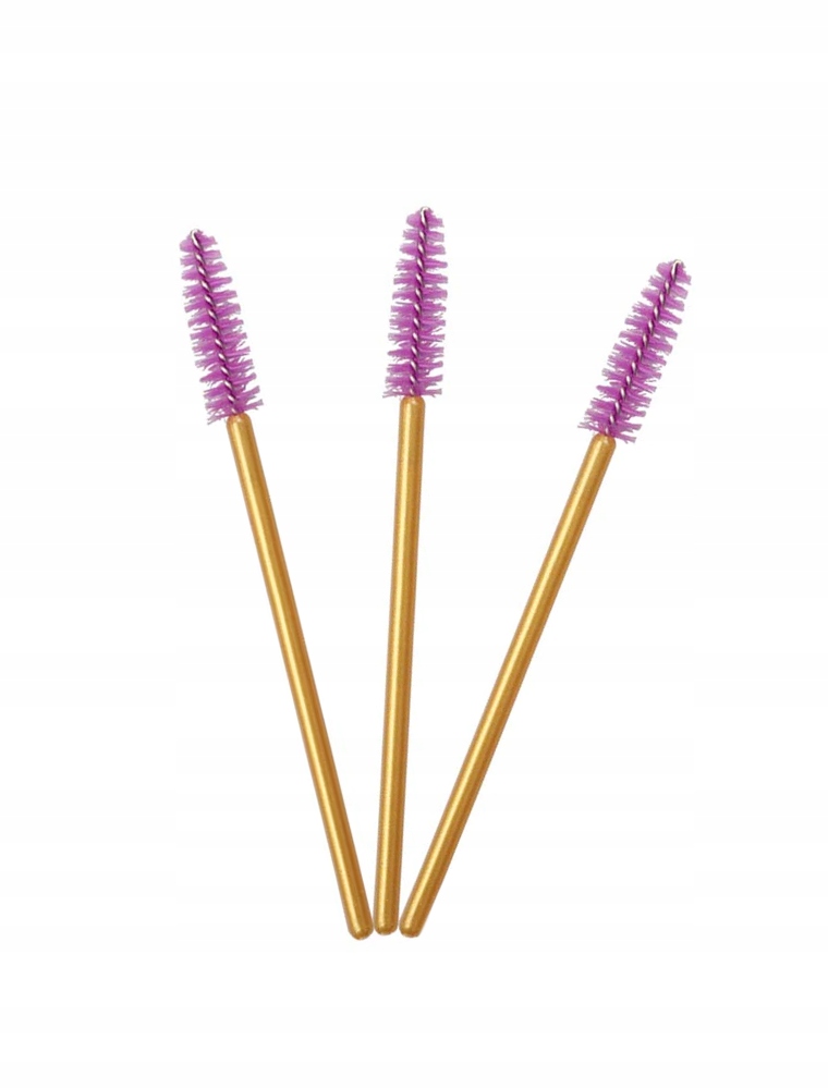 Szczoteczki do rzęs - złoto - fiolet - 50 SZT Rodzaj szczoteczki