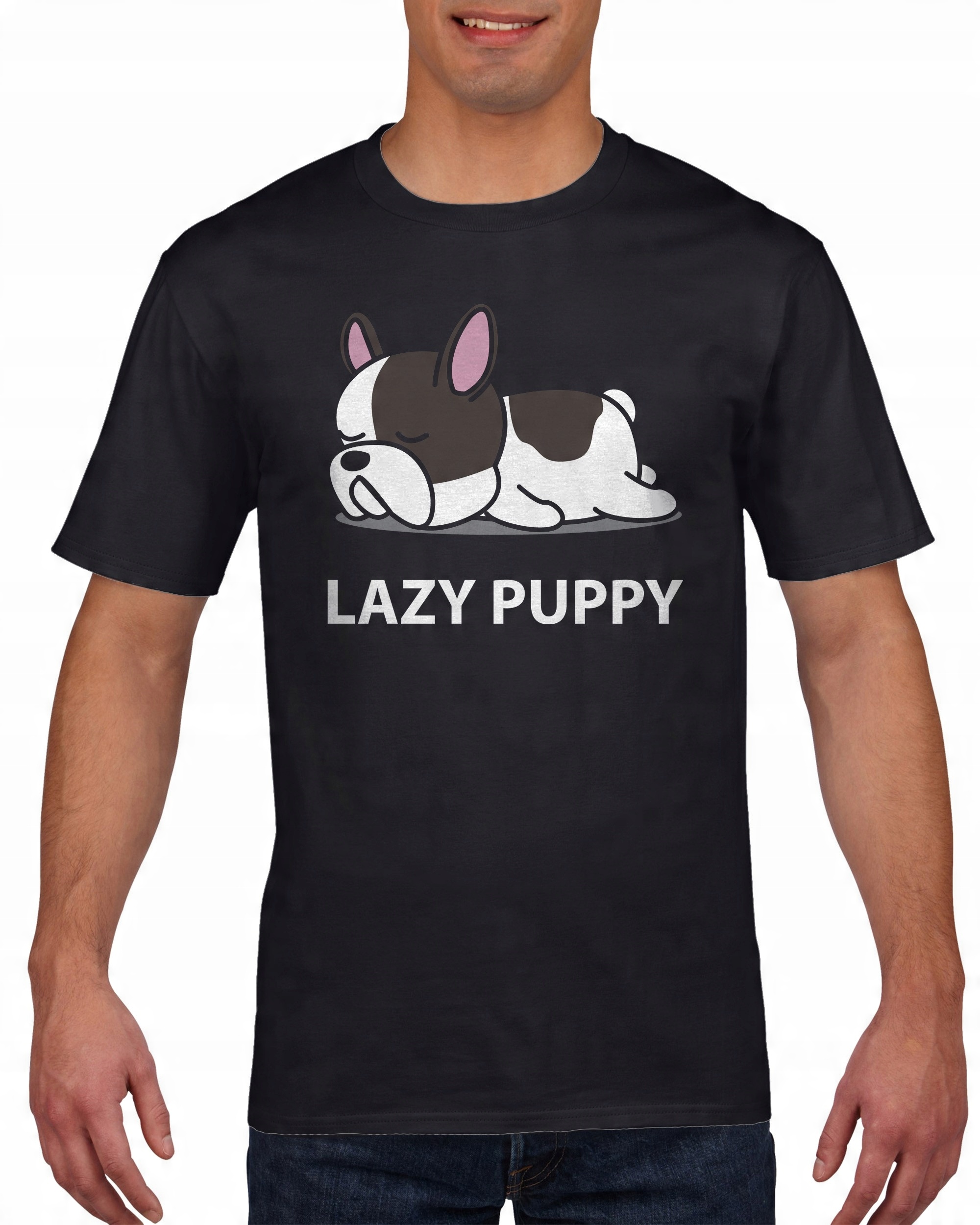 

Koszulka męska Leniwy Bulldog c L