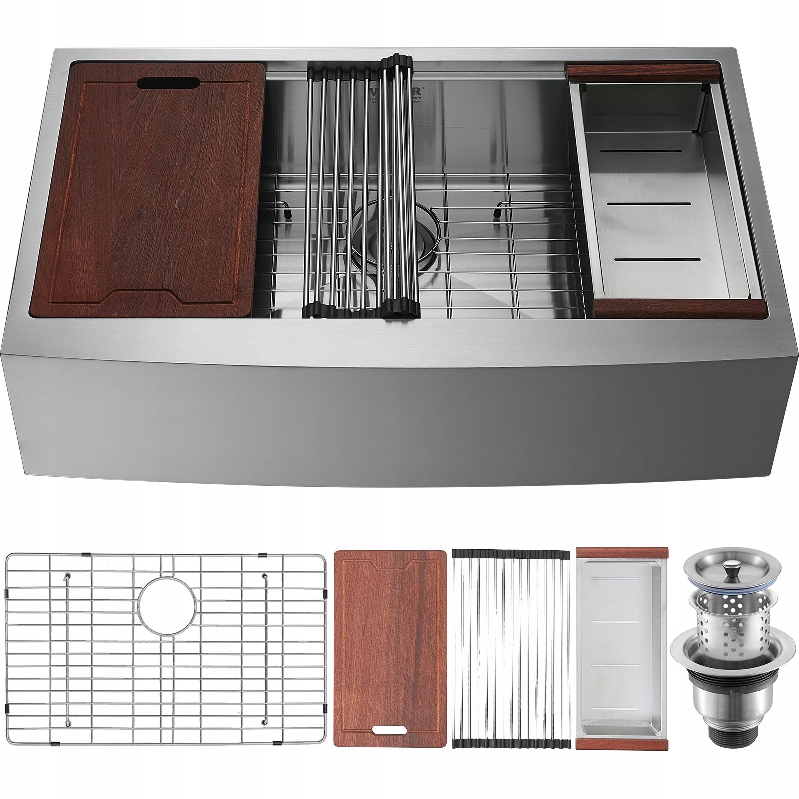 Zlewozmywak kuchenny Zlew gastronomiczny deska kosz sitko 76.2x55.8 cm