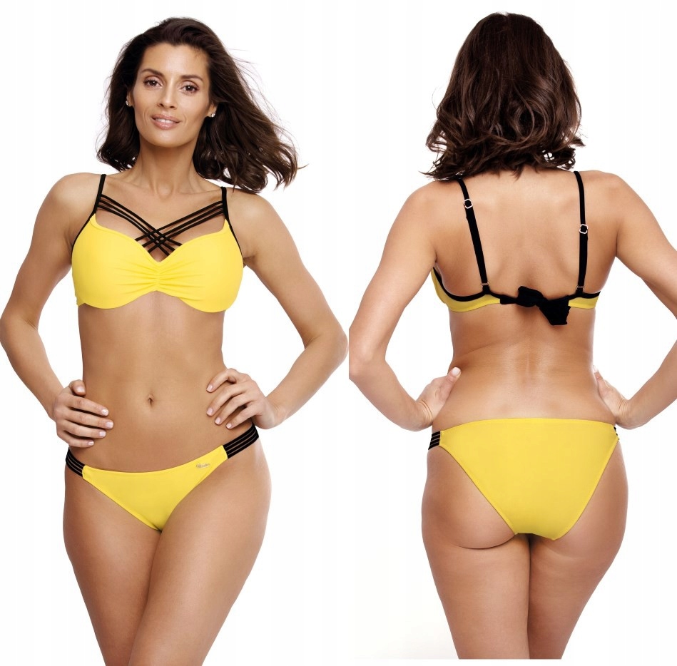 

Kostium kąpielowy M-542/7 strój push-up żółty 36