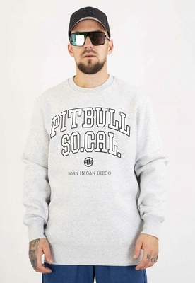 Mikina Mikina Pit Bull, šedá melanž, Bez Kapuce Cal