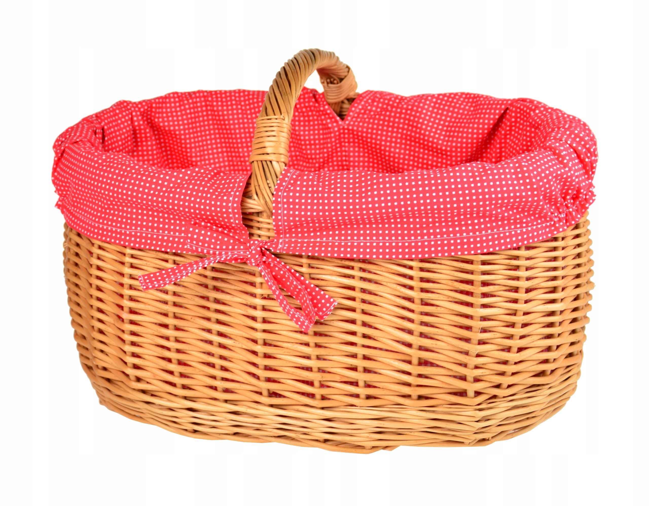 Wiklinowy KOSZ NA PIKNIK PIKNIKOWY XL + WKŁAD Informacje dodatkowe wyściółka materiałowa