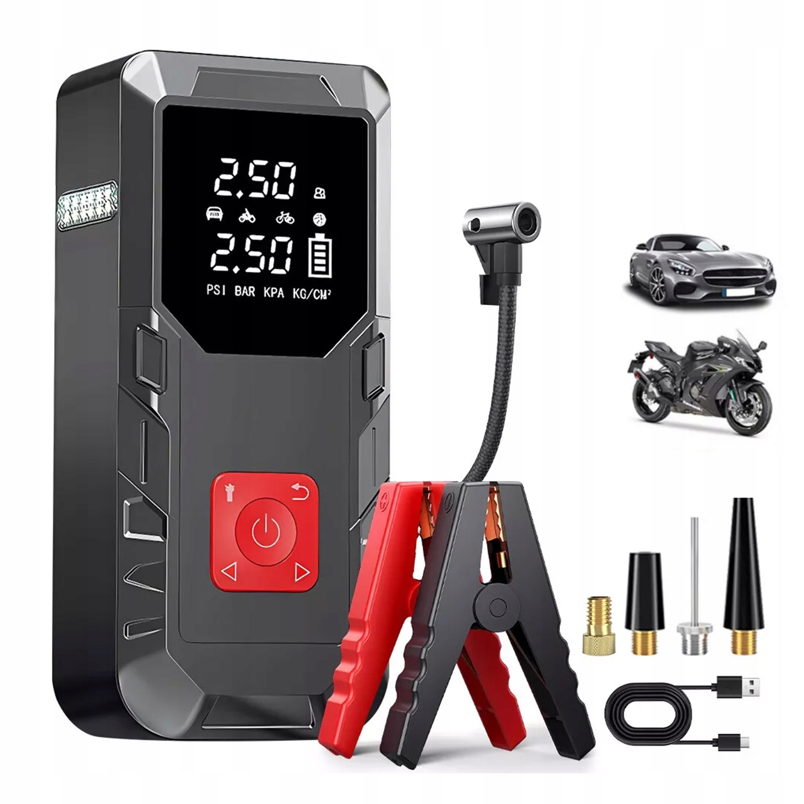 Jump Starter Startér Boosterpowerbank 12V Nabíječka Booster