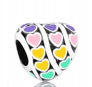 Stříbrný přívěsek Ag 925 srdce se smaltem CH800422