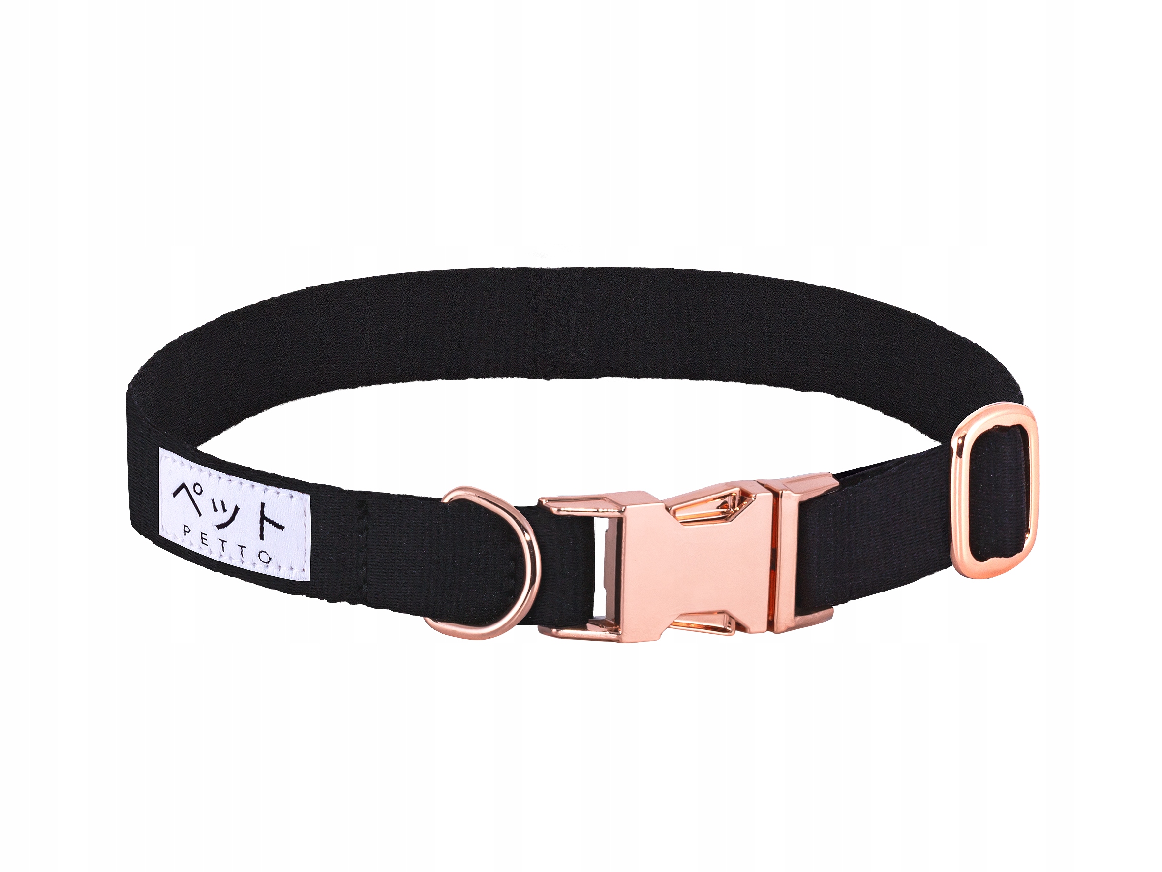 Levně Petto Obojek pro psa Eri Pastel Black Rose Gold L