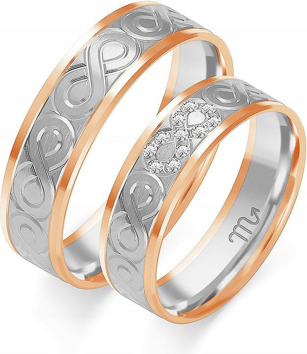 Zlaté svatební na svatební hostina 585, rok 8 9 10, výjimečná zlatá kolekce