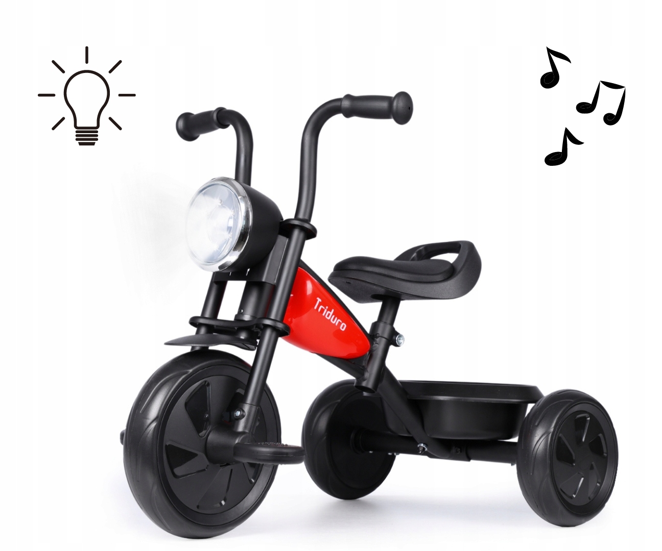 Rowerek Trójkołowy motocykl jeździk dla dzieci Triduro czerwony Qplay