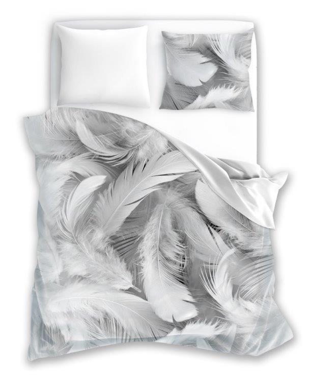 

Pościel Szara Pióra Piórko 140x200 baw