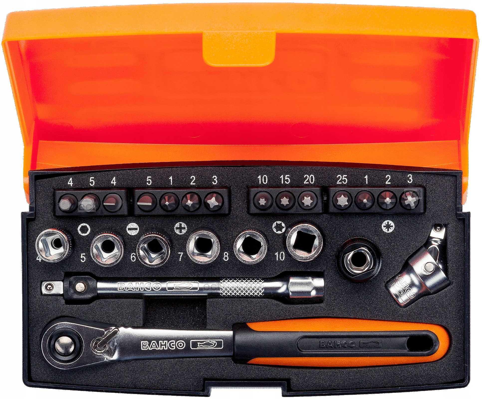 BAHCO SL24 ZESTAW 24 elemeny NASADKI 1/4''