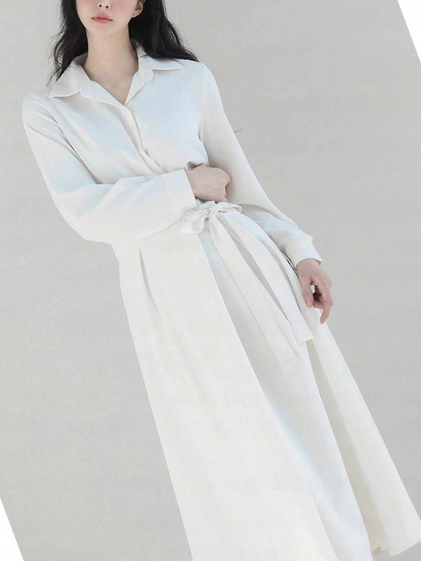 Šaty Návštěvnická Bílá Elegantní Maksi Košilová Stylová S 36