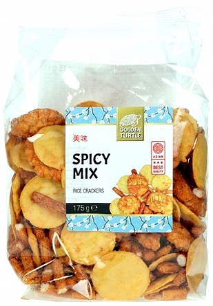 

Krakersy ryżowo-kukurydziane Arare,miks Spicy 175g