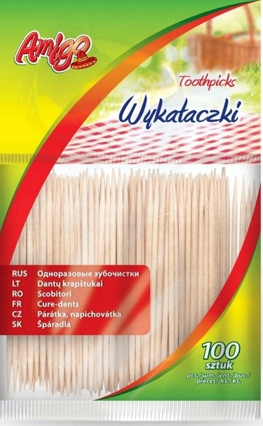 

Wykałaczki Amigo 5 cm 100 szt. drewno