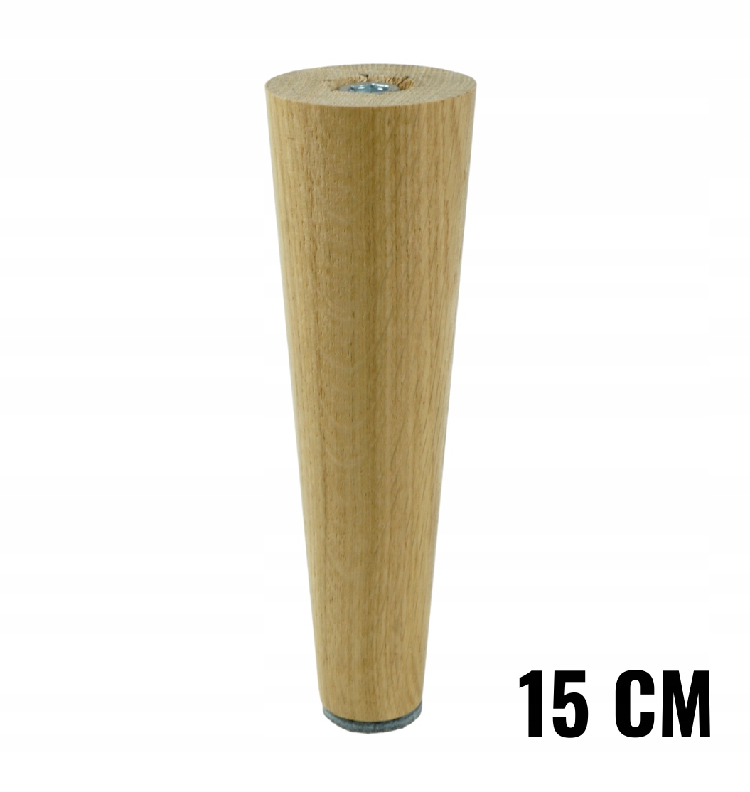 

1x Noga nóżki dębowe 15 cm dąb nóżka prosta lakier