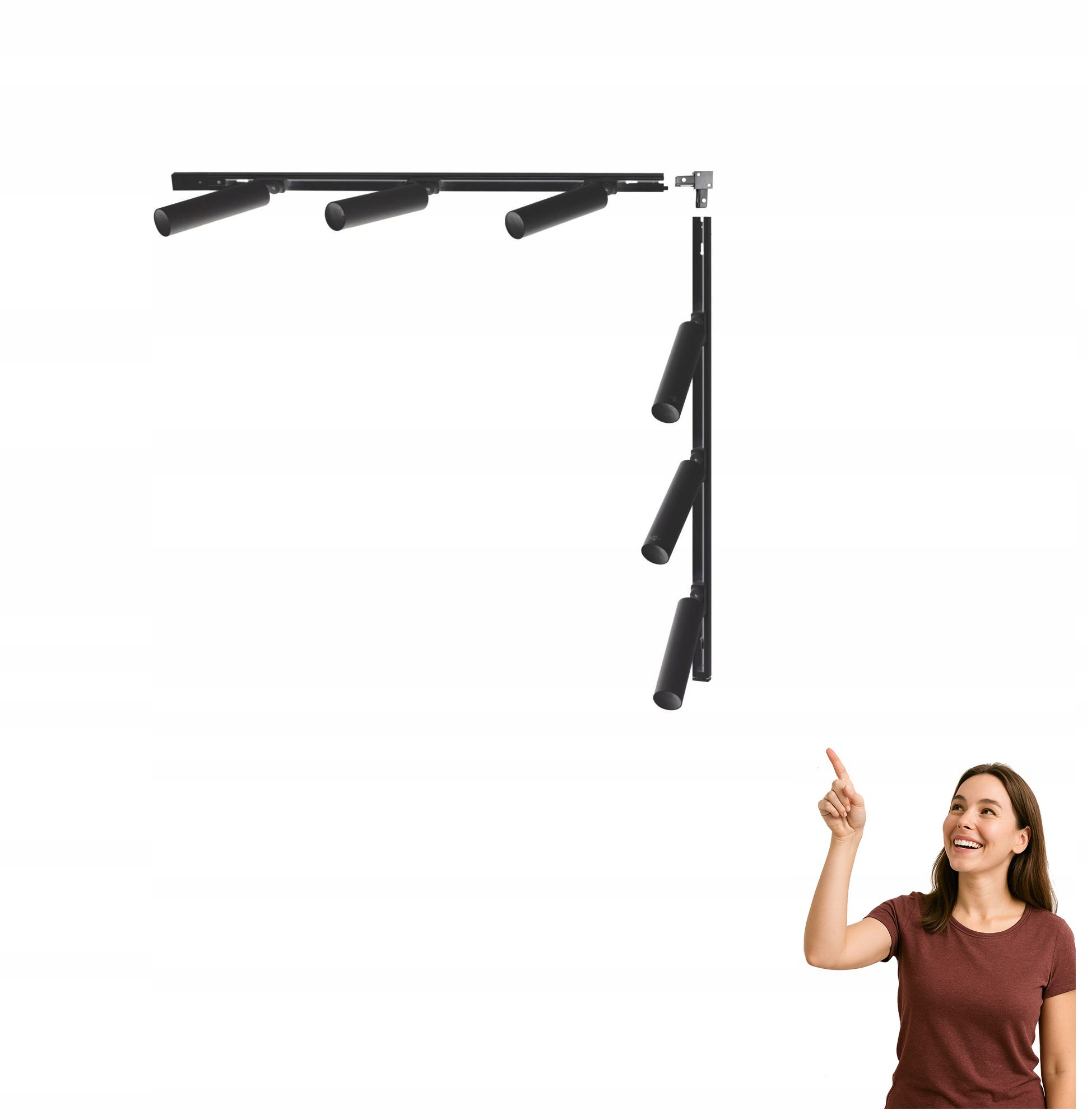 Sada koľajníc L čierna 1x1 m 1-fázová 3577 Zuma Line