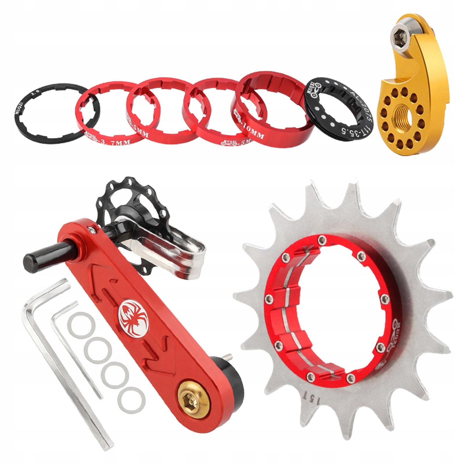 Rower górski Single Speed czerwony 15T Marka bez marki