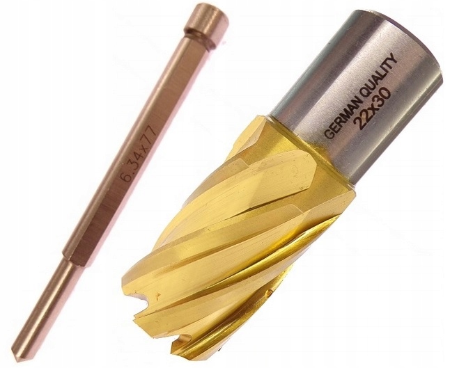 Vrták Trubkový Trepanační Fréz 22 mm 22 x 30 mm Hss-tin Pilot