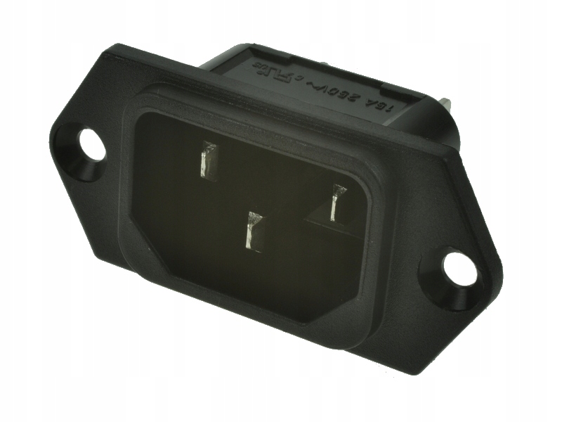 

Wtyk zasilający Ac 3 pin 10A 250V 20x27,5mm