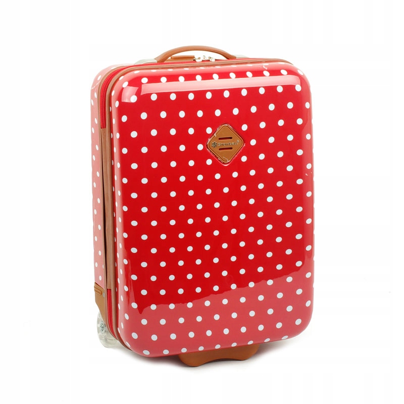 

Mała walizka podróżna dla dzieci dziecięca groszki