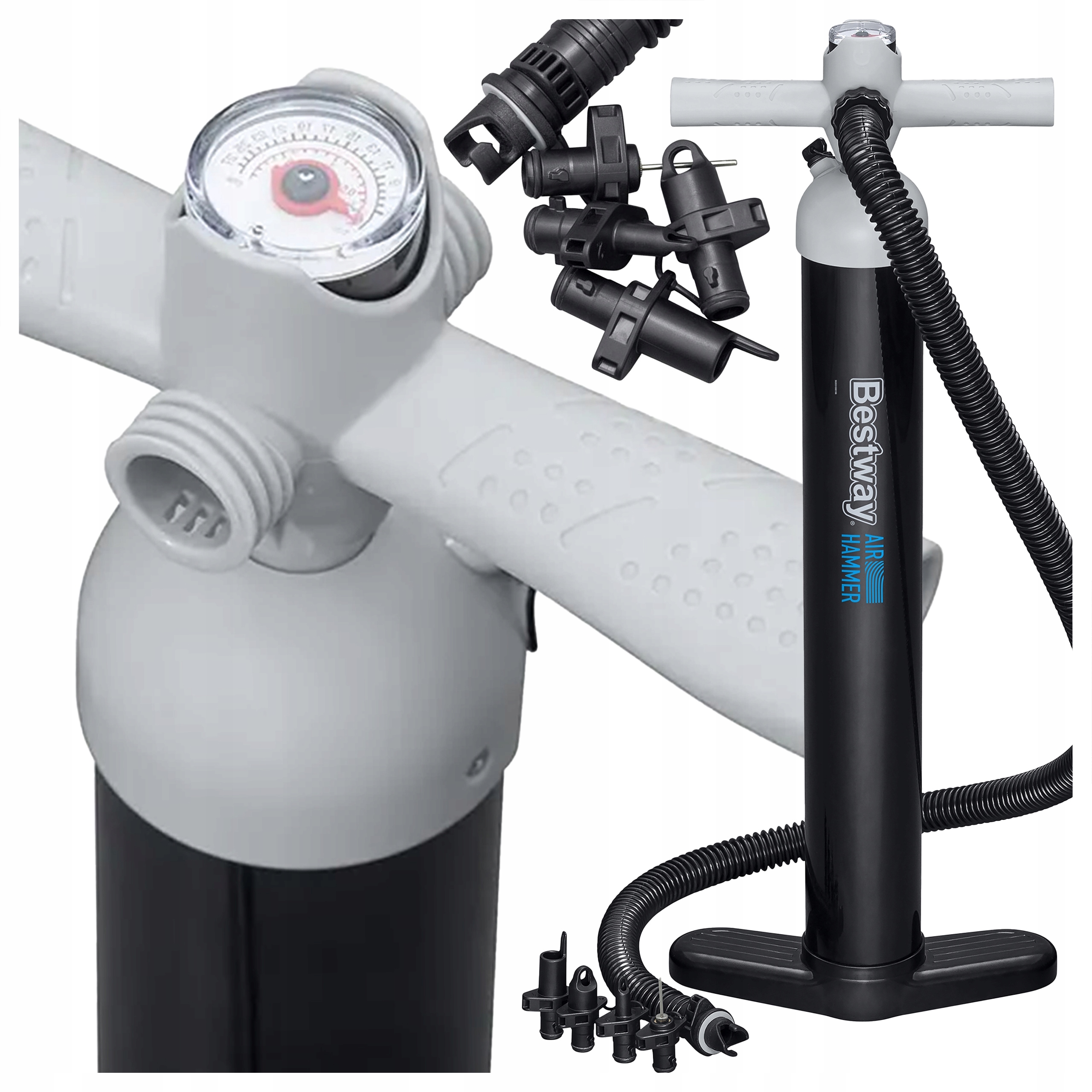 Vysokotlaká pumpa pro pontonový míč Paddleboardy 5 konců Manometr