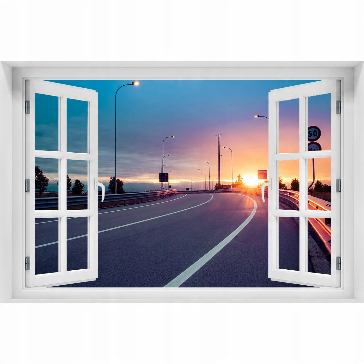 

Naklejka Fototapeta Okno widok Autostrada 120x80