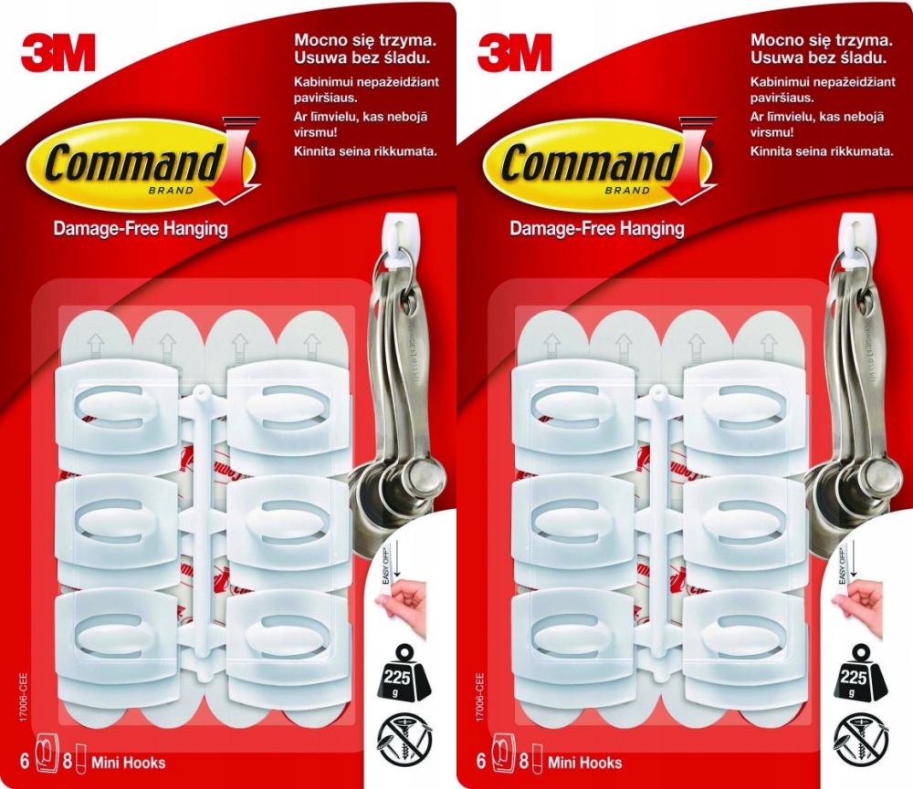 

Command 3M Haczyki Małe 6 Szt 0,225 Kg 17006 x 2