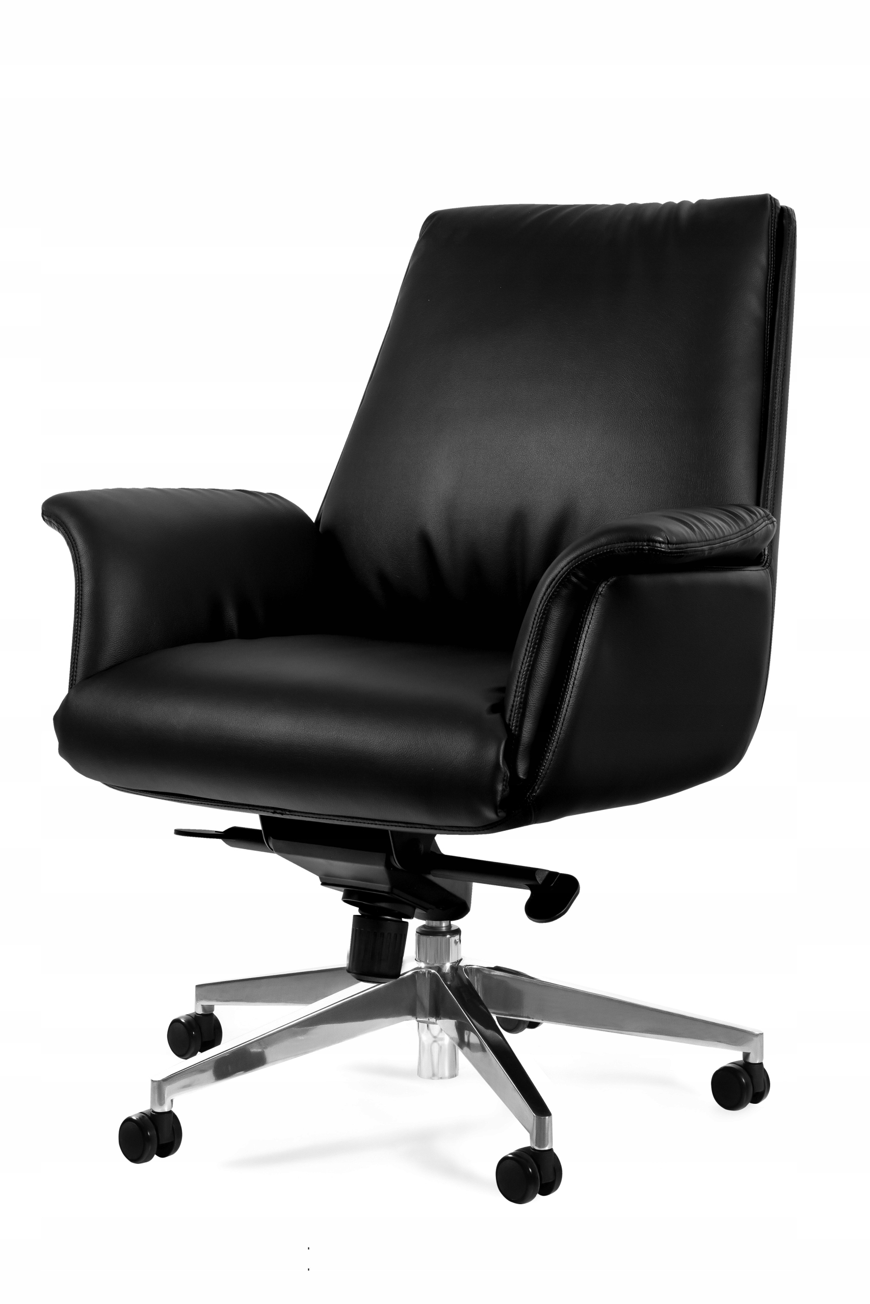 Krzesło Obrotowe Apus Low Gabinetowe Biurowe Czarne Niskie Ergonomiczne