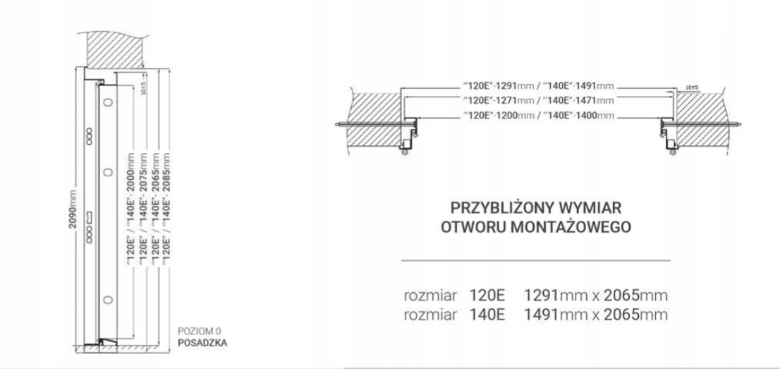 DRZWI WEJŚCIOWE DWUSKRZYDŁOWE LAK GŁADKI 140 Prawe, OD RĘKI Marka inna