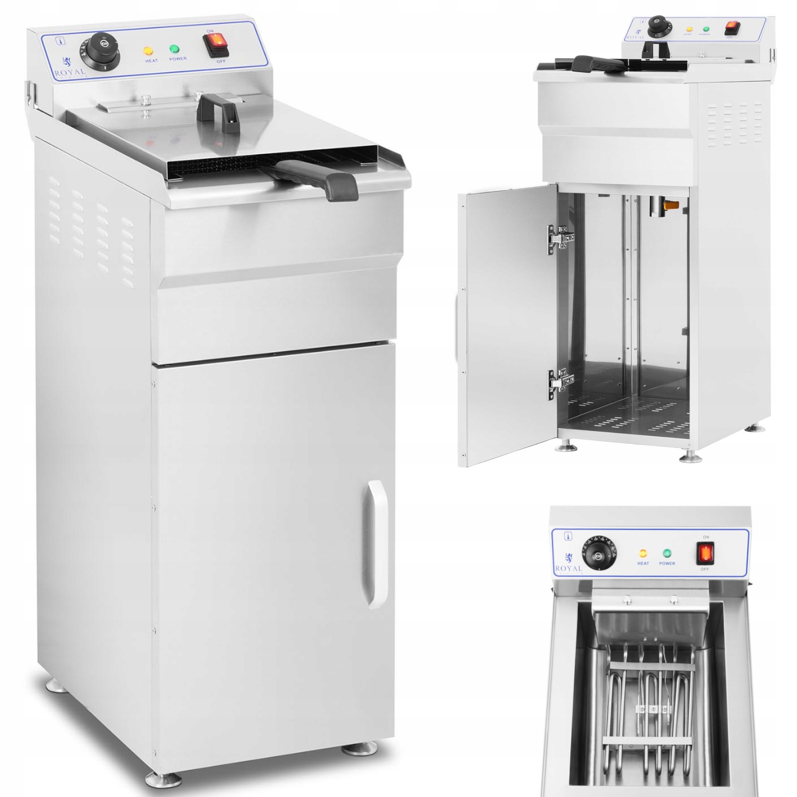 Elektrická volně stojící fritéza na skříňce 400V 10L