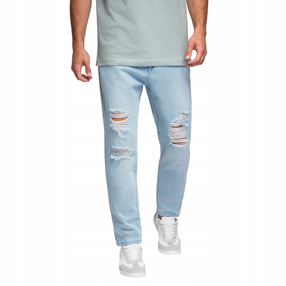 Pánské džínové kalhoty Carrot Fit světle modré V1 OM-PADP-0250 vel. L