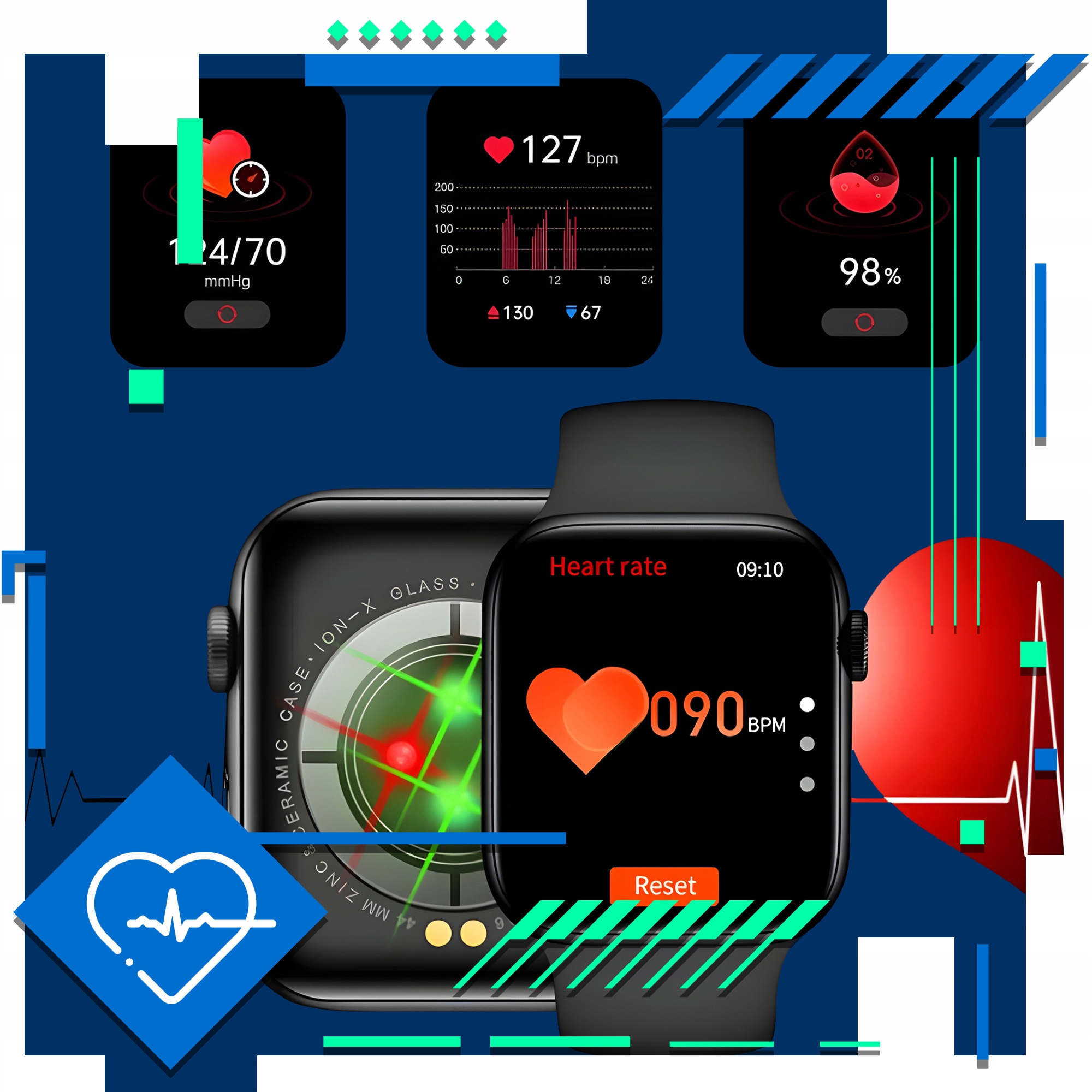 ZEGAREK SMART SPORT WATCH POLSKIE MENU Smartwatch ABRAMS SMARTWATCH czarny Kolor czarny