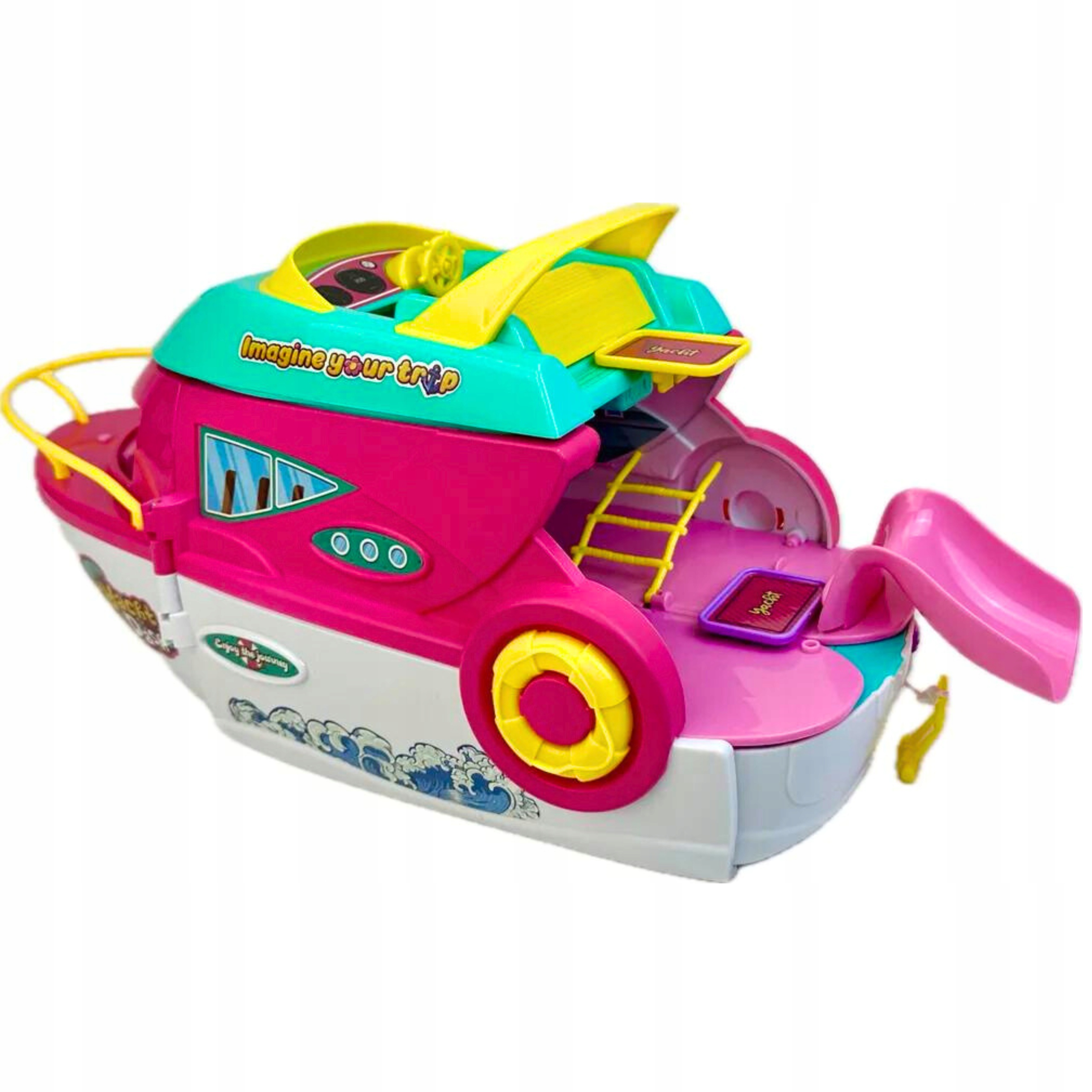 ZESTAW DUŻY JACHT DLA DZIEWCZYNKI RÓŻOWY DESKA SURFINGOWA ŁÓDKA YACHT XXL EAN (GTIN) 5905965731240