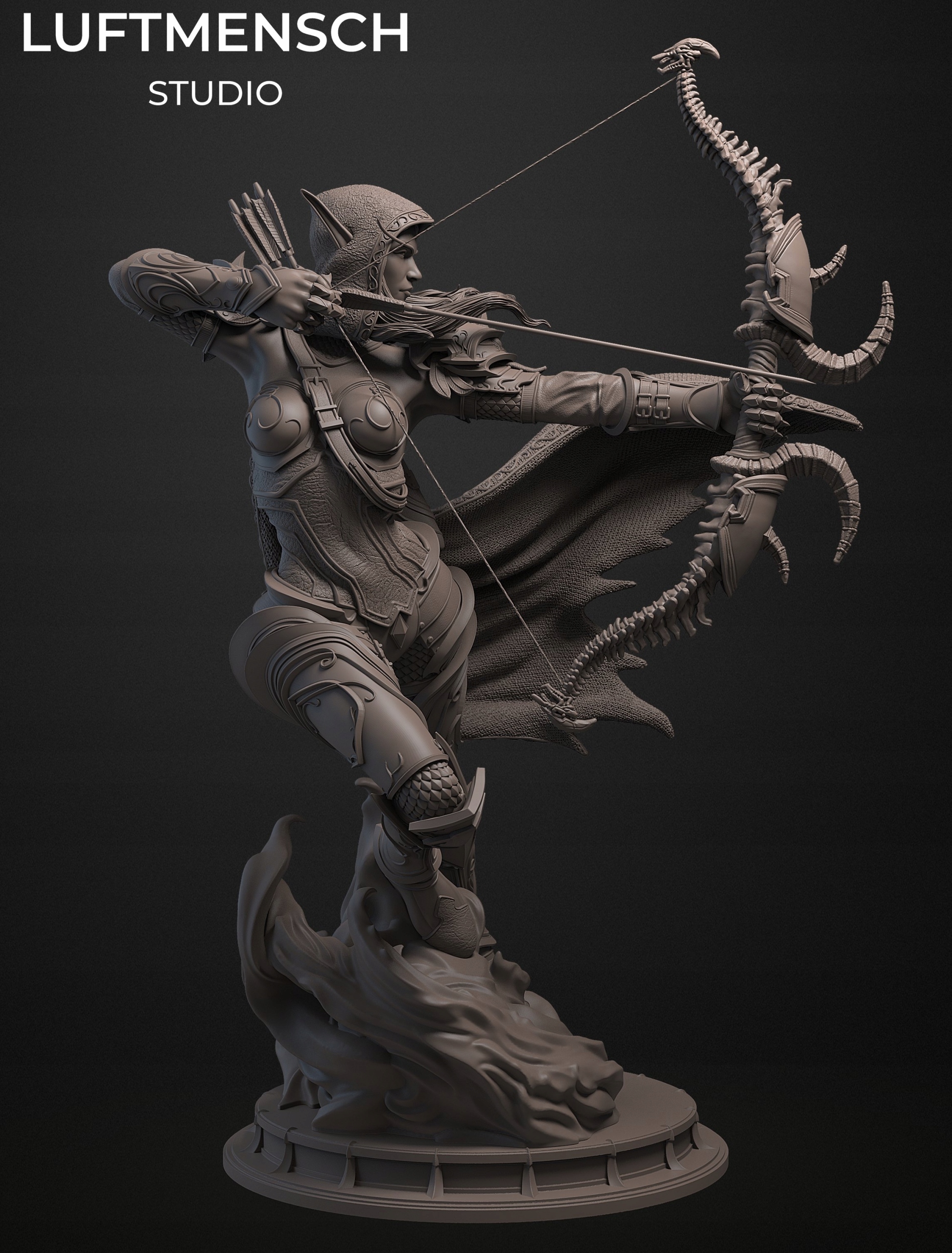 Figurka Sylvanas Windrunner 1:6 World of Warcraft 3D Pryskyřice 3D tisk