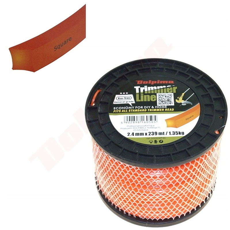 

Żyłka Square Dolpima 2,4MM/239M Stihl Husqvarna