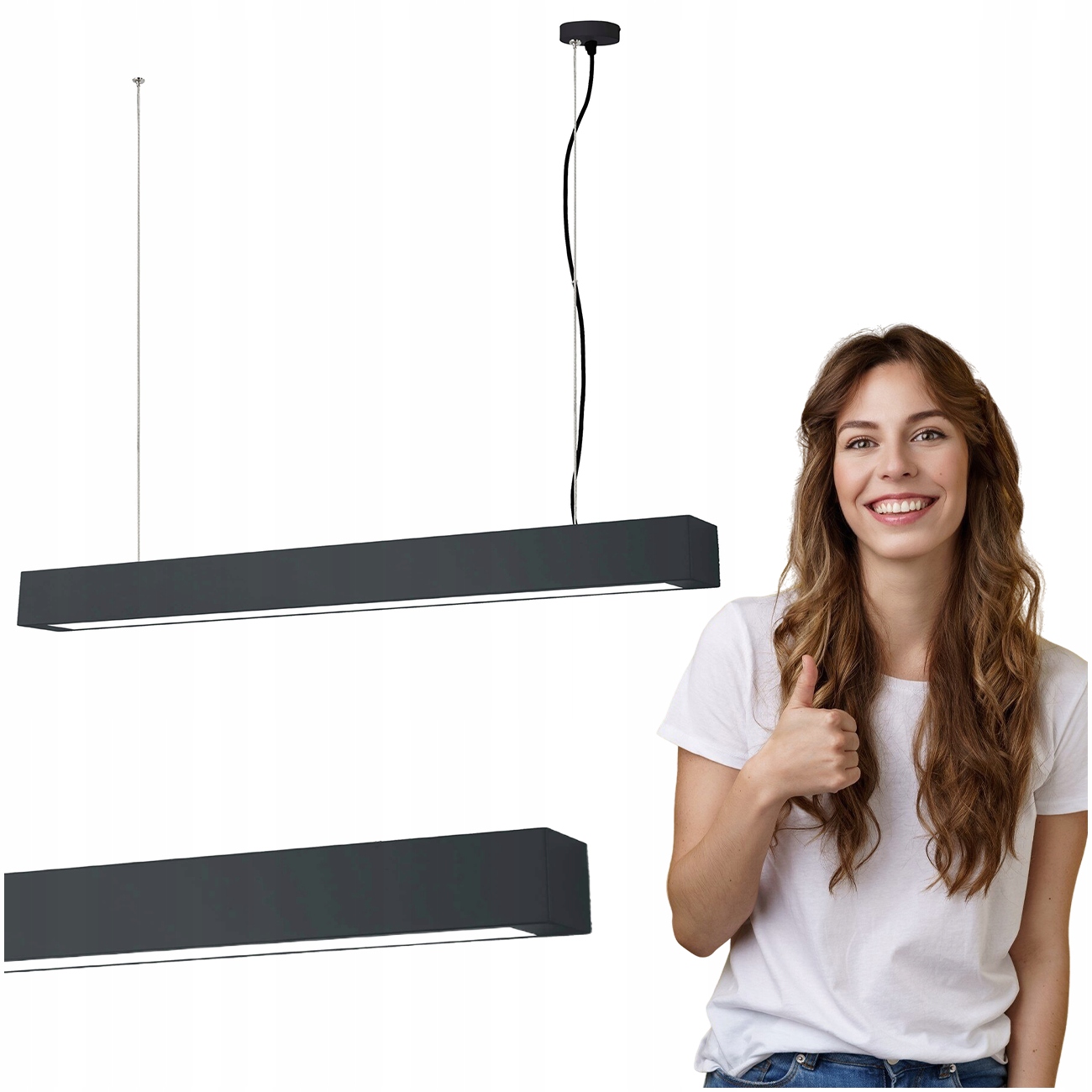 Závěsná Lampa Ibros Černá 24W IP20 Led Proměnná Barva Cct