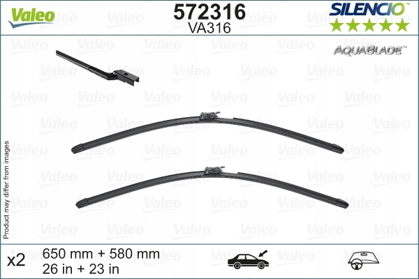 СТЕКЛООЧИСТИТЕЛИ SILENCIO 650/580 VALEO 572316