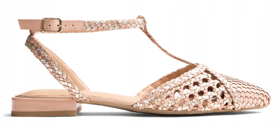 Dámské Elegantní Kožené Ažurové Béžové Sandály Gioseppo 36