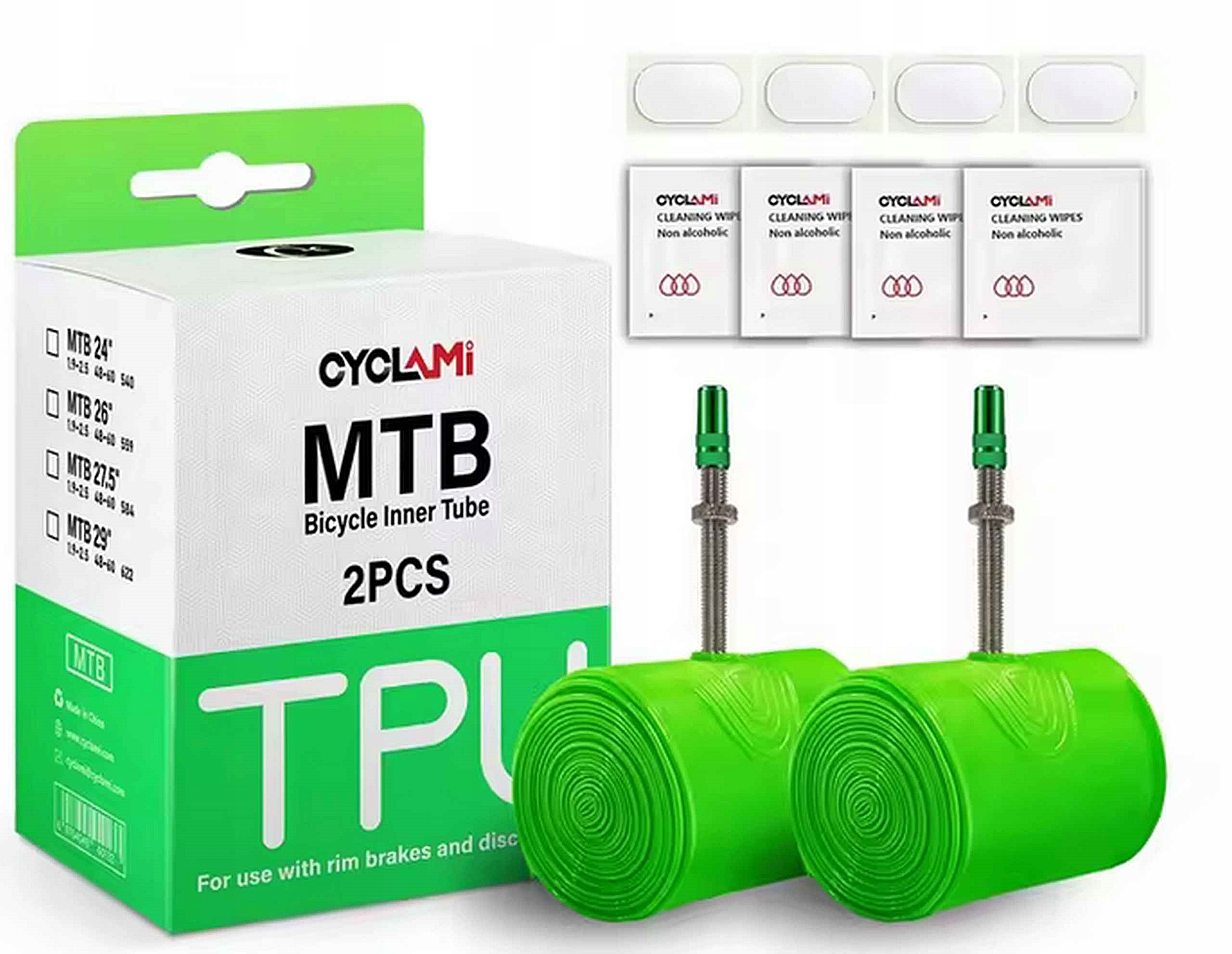 Cyclami Lekka Dętka 65g Tpu Rozmiar 27,5 x 1,9 2.50 Dwupak Presta 45mm