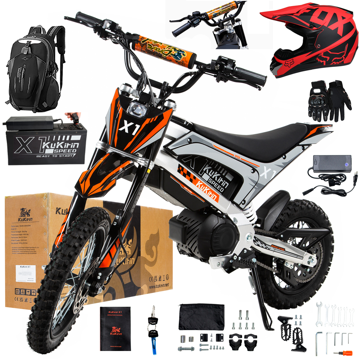 Kukirin X1 2026 Nové terénní elektrické vozidlo 2000W50KM/H 48V20.8Ah 14''