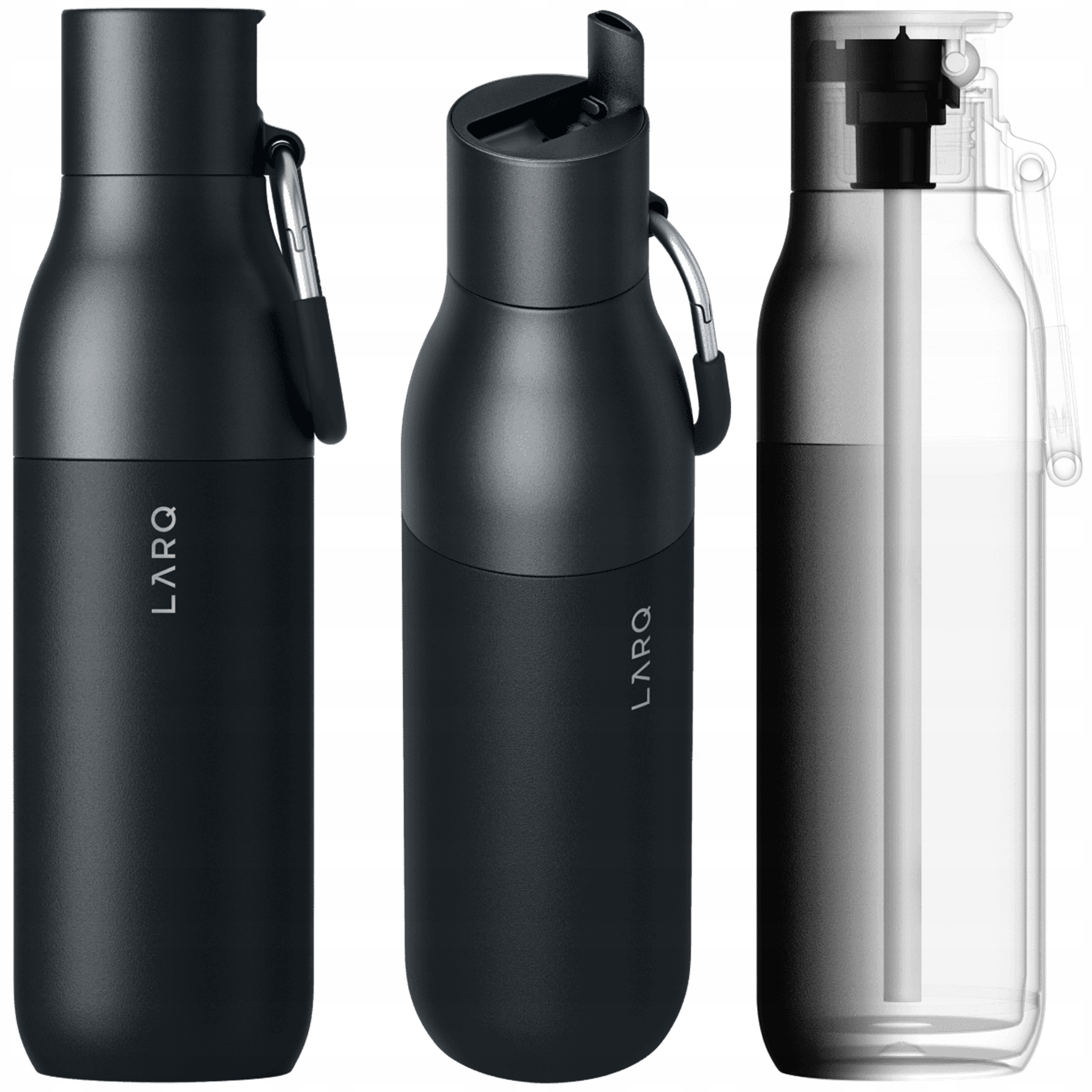Láhev na vodu Larq 740 ml Bottle Flip Top Termální s výsuvným náustkem