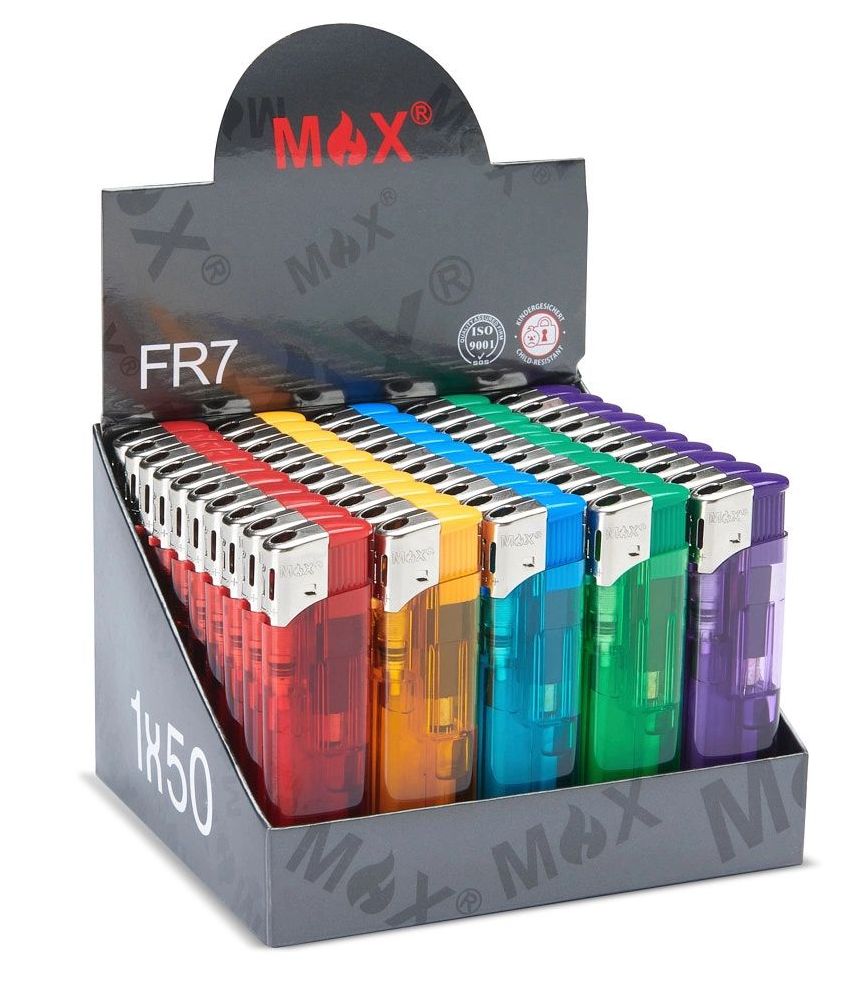 Zapalniczka piezo MAX mix przeźroczysty