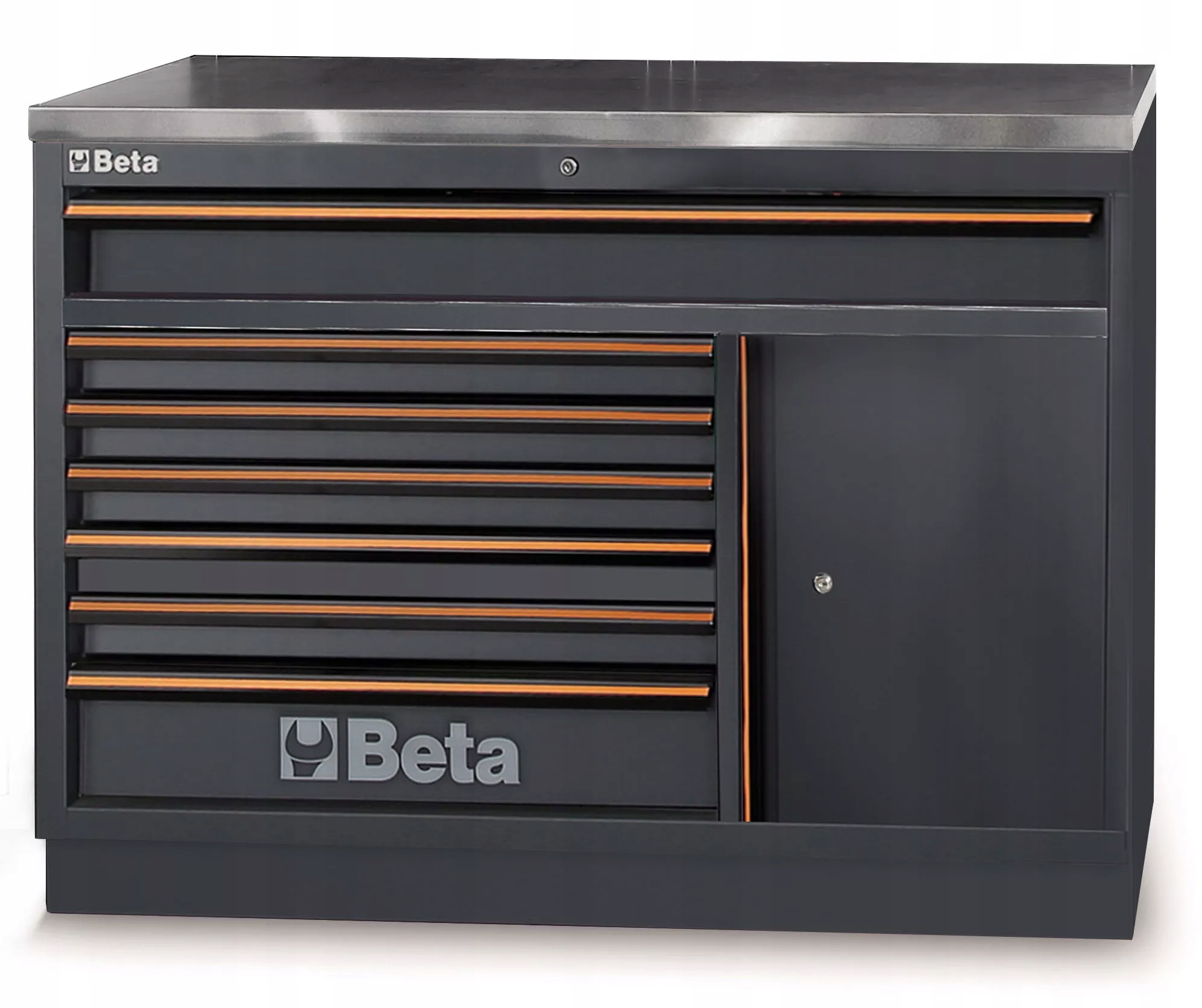 Moduł stały 7 szuflad + szafka + stalowy blat Beta 4500/C45PRO/M7A/X
