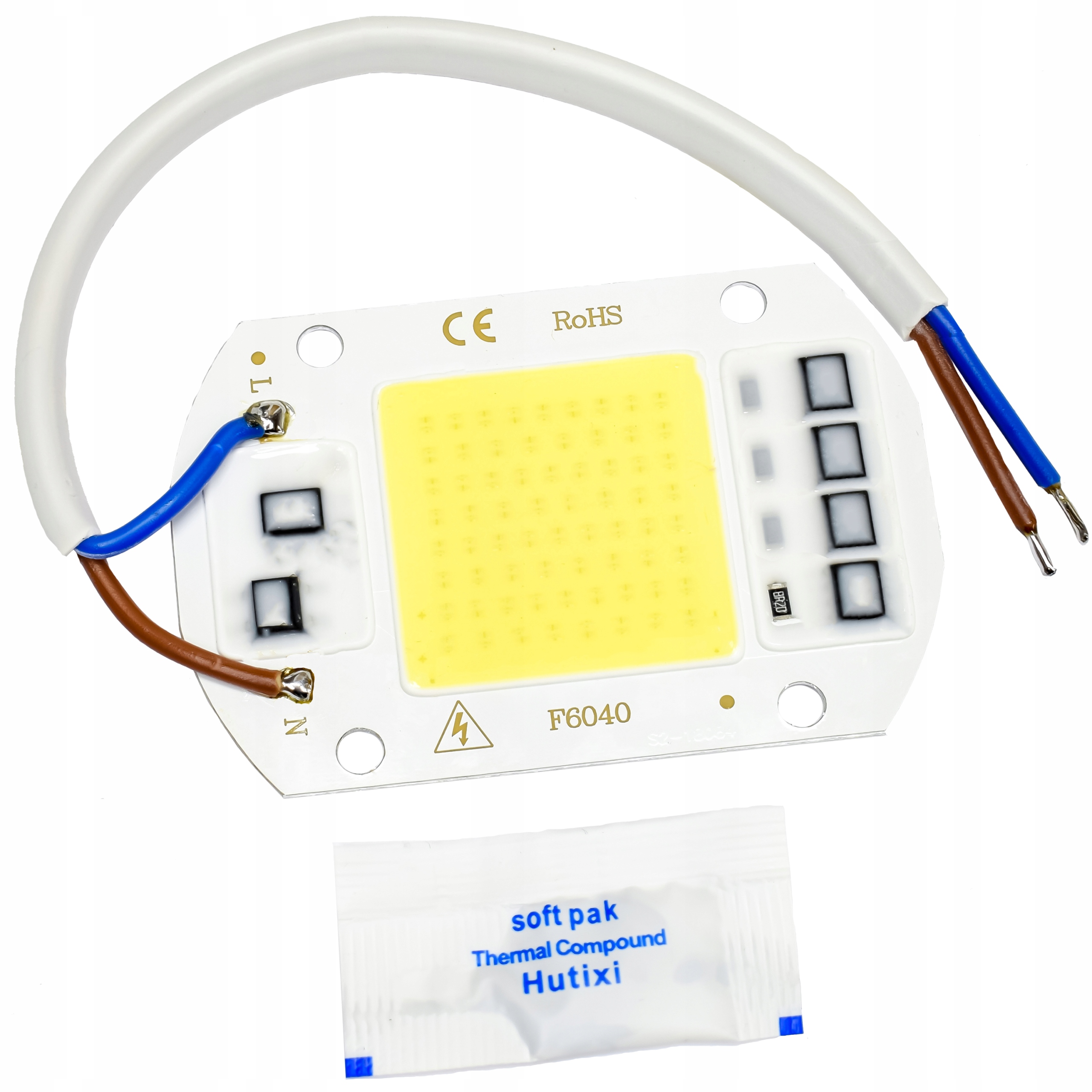 

Led 50W 4700lm Biały 60x 40mm 230V +przewód +pasta