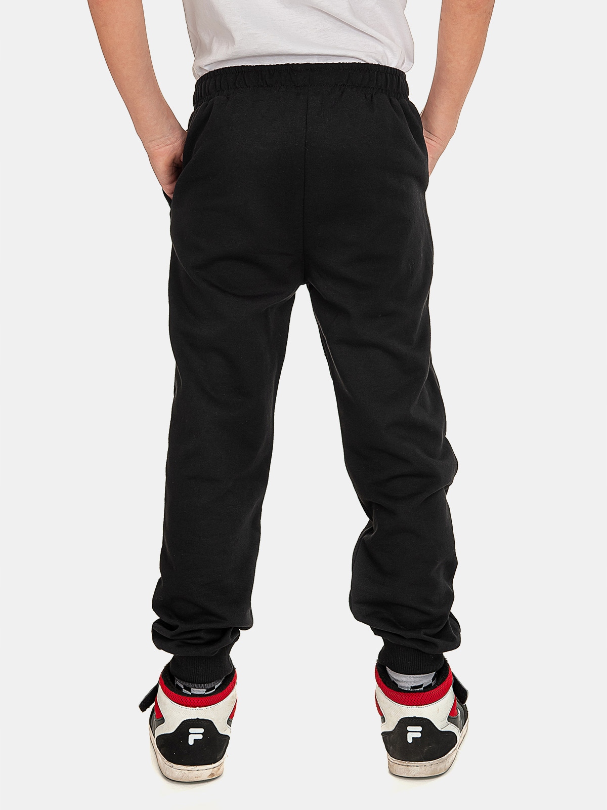 SPODNIE DRESOWE CHŁOPIĘCE BAWEŁNA czarne 122-128 Marka SZACHOWNICA