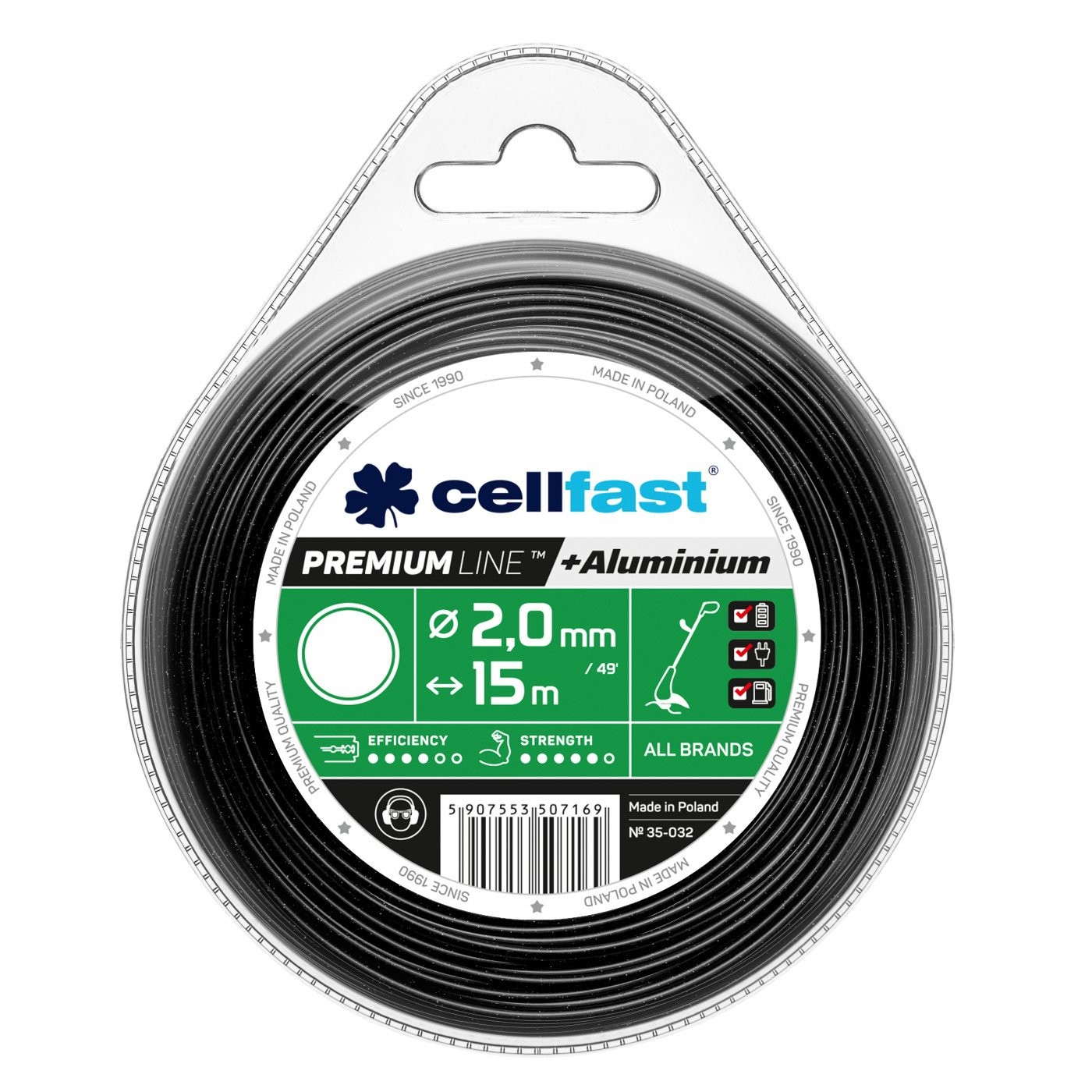 

Żyłka tnąca okrągła 2,0 mm Premium Line Cellfast