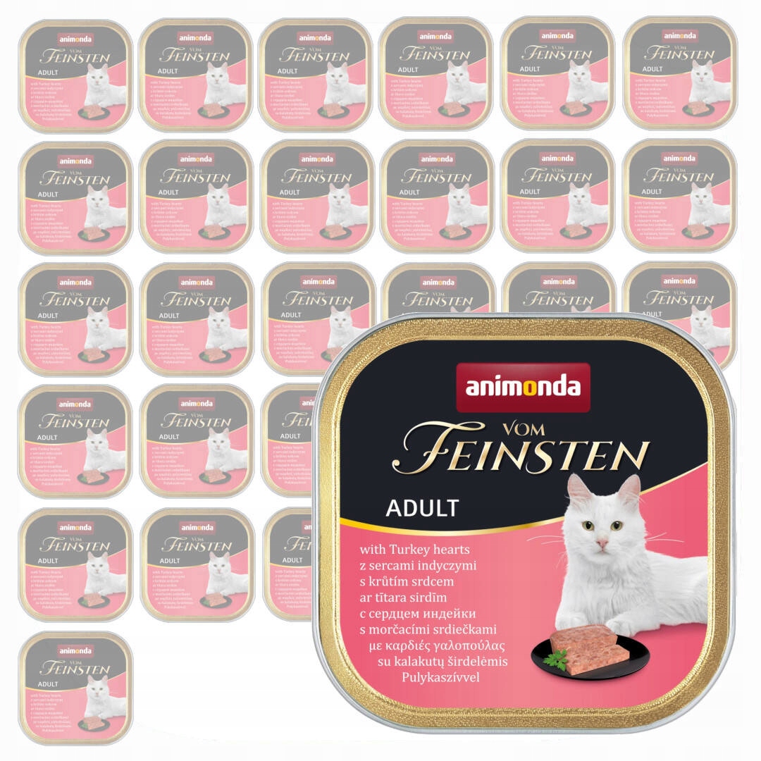 Levně Animonda Vom Feinsten Adult 32x100g mokré krmivo pro kočky s krůtím srdcem